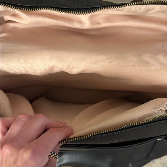 Poppy & Peonies Black Leather Backpack - Picture 5 of 9